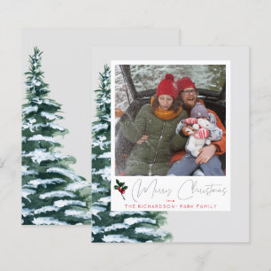Budget Christmas Tree, Holly & Instant Photo Grey