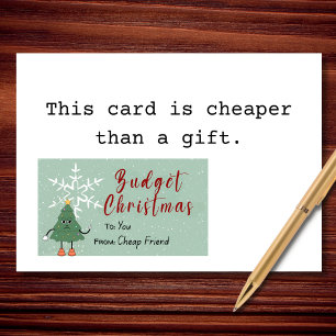 Budget Christmas Tree Sarcastic Holiday