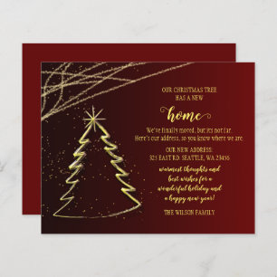 Budget  Christmas Tree We've Moved Holiday Card