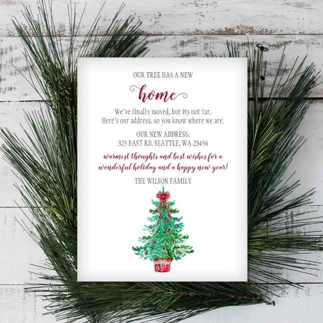 Budget Christmas Tree We've Moved Holiday Cards (Creator Uploaded)