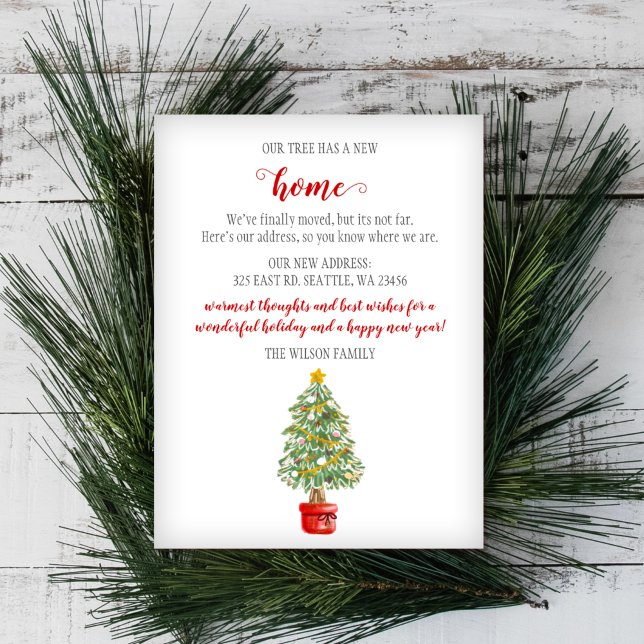 Budget Christmas Tree Weve Moved Holiday Cards (Creator Uploaded)