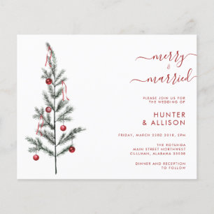 BUDGET Christmas Wedding Invitation Flyer
