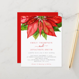 Budget Christmas Wedding Large Red Poinsettia
