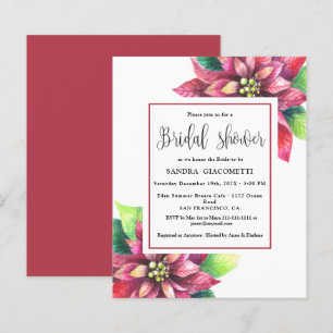 Budget Christmas Winter Bridal Shower Invitation