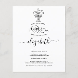 Budget Church Christening Baptism Invitation