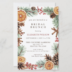Budget Citrus Holly Christmas Bridal Brunch