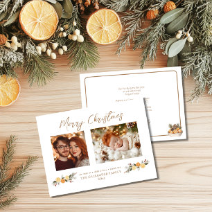 Budget Citrus Hygge Christmas Flat Holiday Card