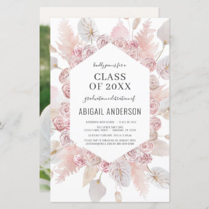 Budget Class of 2023 Boho Grad Party Invitation