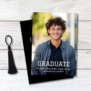 Budget Classic Graduation Invitation with Photo