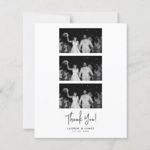 Budget Classic Wedding Photo Strip Thank You Card