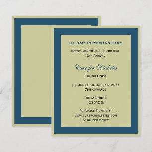 Budget Classy Blue Corporate Party Invitation