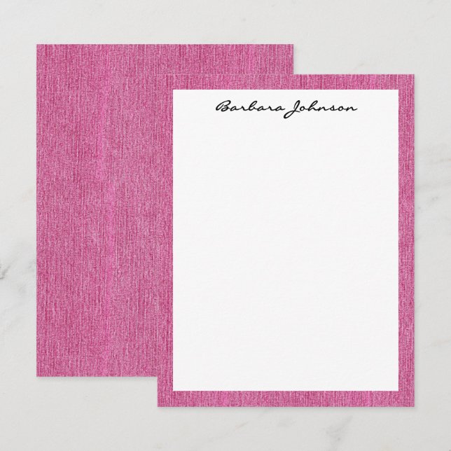 Budget Client Friend Gifting, Pink Denim Print Card (Front/Back)