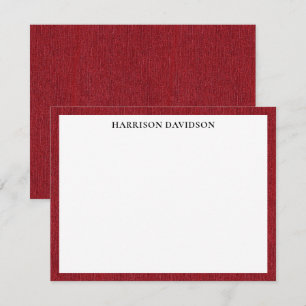 Budget Client Friend Gifting, Red Denim Print Card