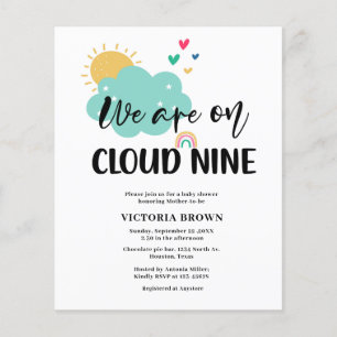 Budget Cloud NIne Baby Shower Invitation
