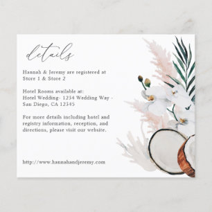 Budget Coconut Coral & White Floral Details Flyer