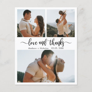 Budget Collage Calligraphy Wedding Thank You Flyer