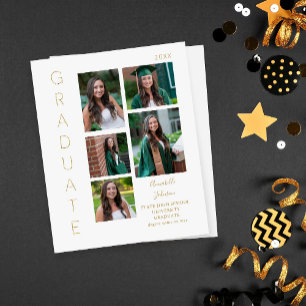 Budget Color Glow- Gold & White 1 Graduate 6 Photo