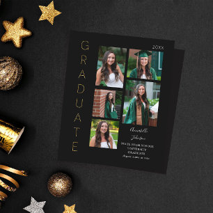 Budget Colour Glow- Gold & Black Graduate 6 Photo
