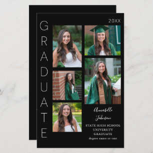 Budget Colour Glow- W & Black Graduate 6 Photo MED