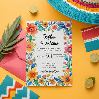 Budget Colourful Mexican Floral Fiesta Wedding