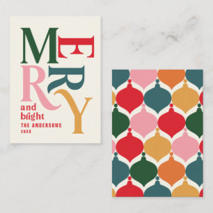 budget Colourful vintage merry chritsmas holiday Card