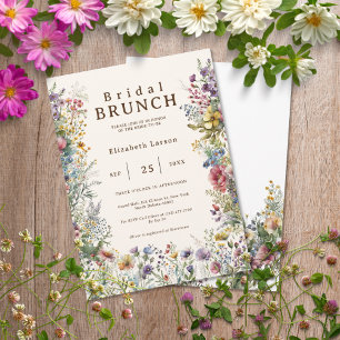Budget Colourful Wildflower Floral Watercolor Invitation