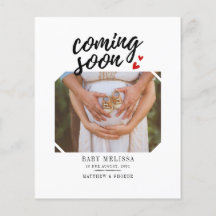 Budget Coming Soon Pregnancy Photo Announcement