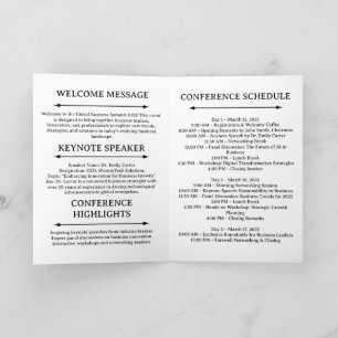 Budget Conference Event Business Meeting Schedule  Programme