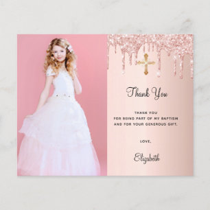 Budget confirmation blush glitter photo thank you