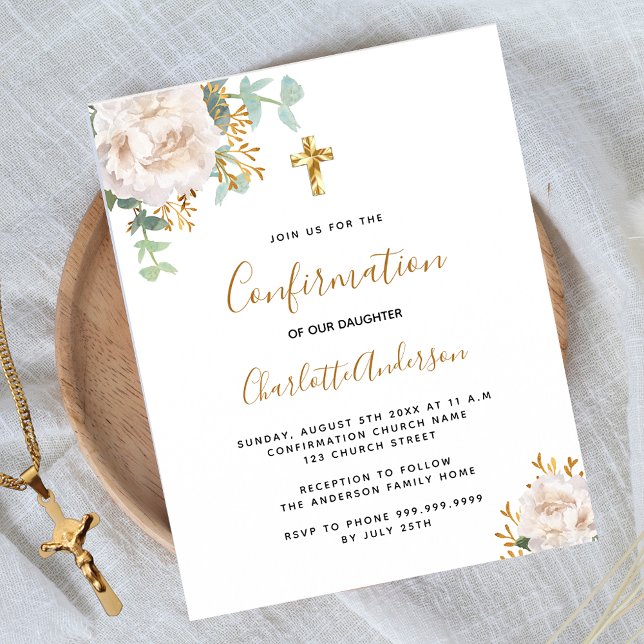 Budget confirmation eucalyptus white floral (Creator Uploaded)