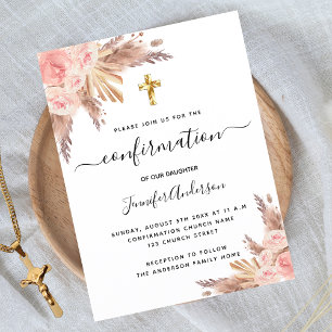 Budget confirmation pampas grass rose gold blush