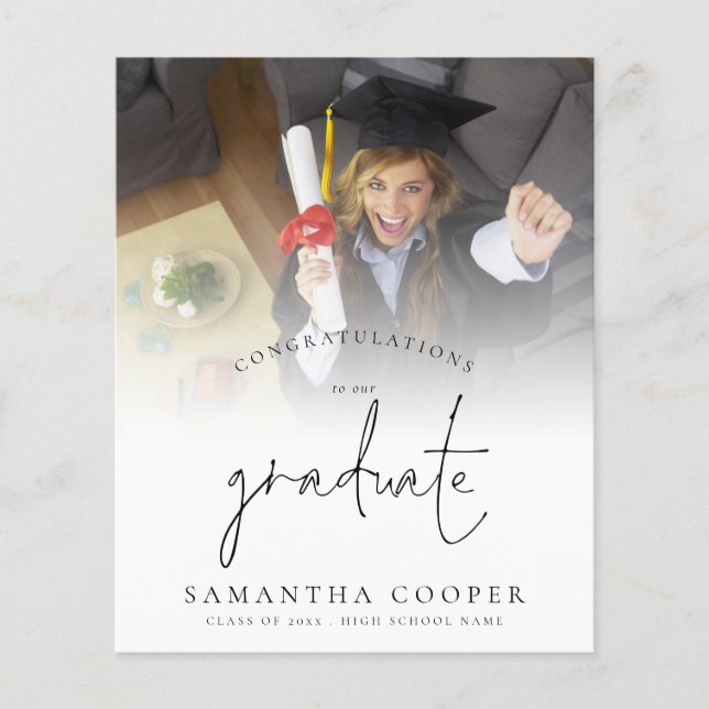 Budget Congrats Graduate Photo Announcement (Front)