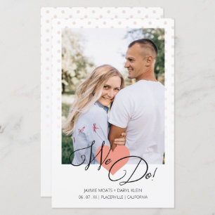 Budget Coral Heart We Do Polka Dots Photo Wedding