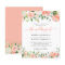 Budget Coral Peach Floral Wedding Invitation