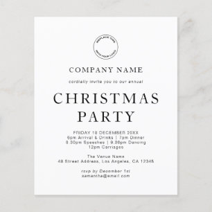 Budget Corporate Any Colour Christmas Party Invite