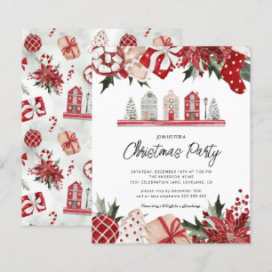 Budget Cosy Christmas Party Holiday Invitation