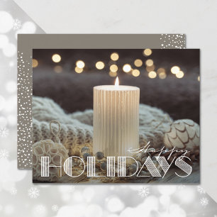 Budget Cosy Happy Holidays Christmas Card