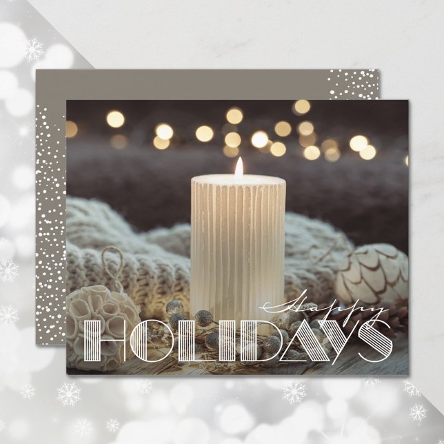 Budget Cosy Happy Holidays Christmas Card (Creator Uploaded)