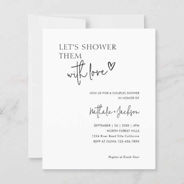 BUDGET Couple Let's Shower Them With Love Bridal (Front)