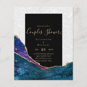 BUDGET Couples BRIDAL SHOWER - AGATE Gold Flyer