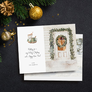 Budget Cozy Holiday Door, Hot Drink & Photo