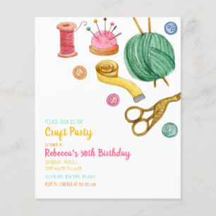 Budget Craft Party Invitations