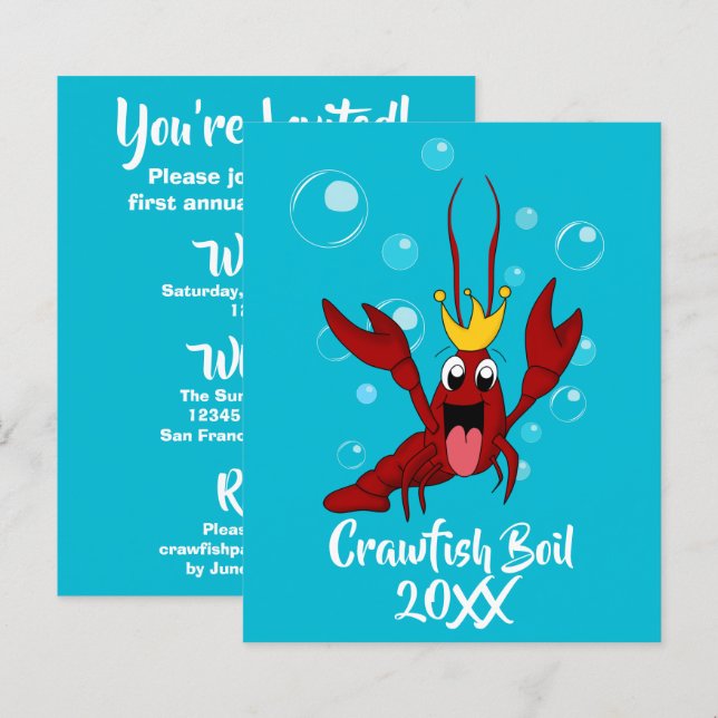 Budget Crawfish Boil Annual Family Reunion Party (Front/Back)