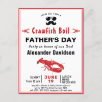 BUDGET Crawfish Boil Father's Day Party Invitation