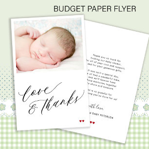 Budget custom baby photo love thanks thank you flyer