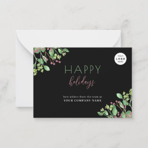 Budget custom logo business corporate holiday card