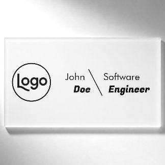 budget Custom Logo Employee Name Tag