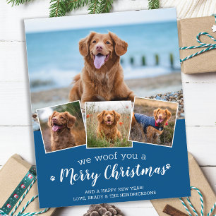 Budget Custom Pet Photo Dog Merry Christmas Card