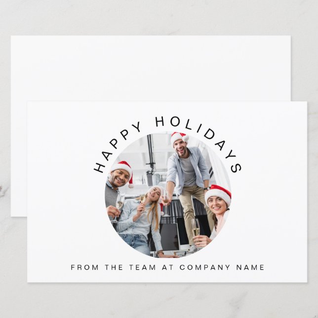 Budget Custom Photo Company Logo Christmas Card (Front/Back)
