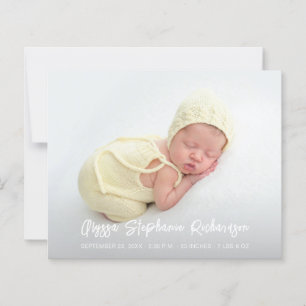 Budget Cute 4 Multi Photo Baby Announcement 